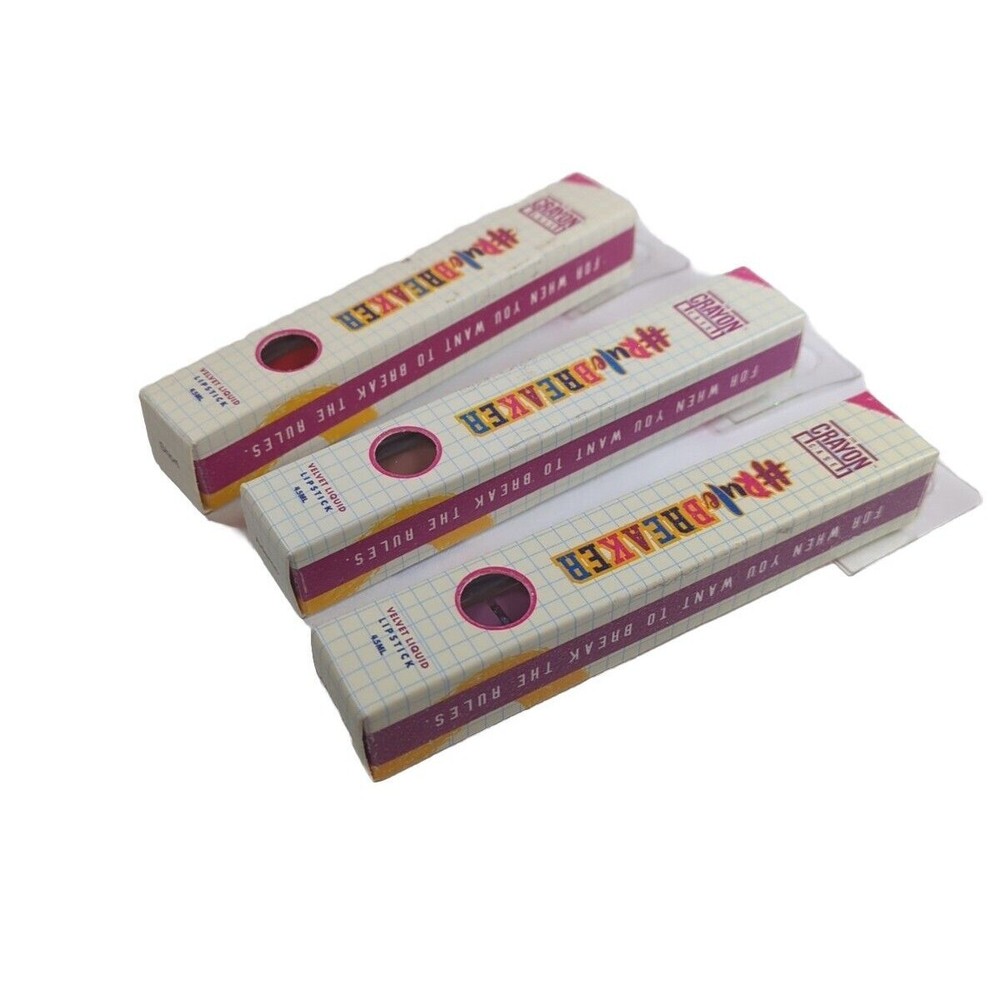 3 The Crayon Case Rule Breaker Velvet Liquid Lipstick Short, Creamy Non Drying